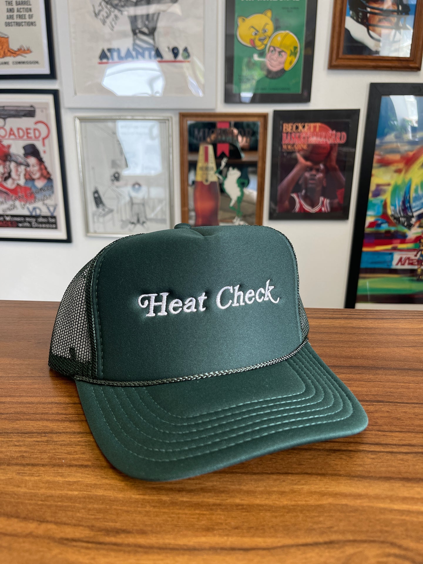 Heat Check Trucker Hat Green