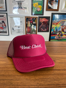 Heat Check Trucker Hat Dark Red